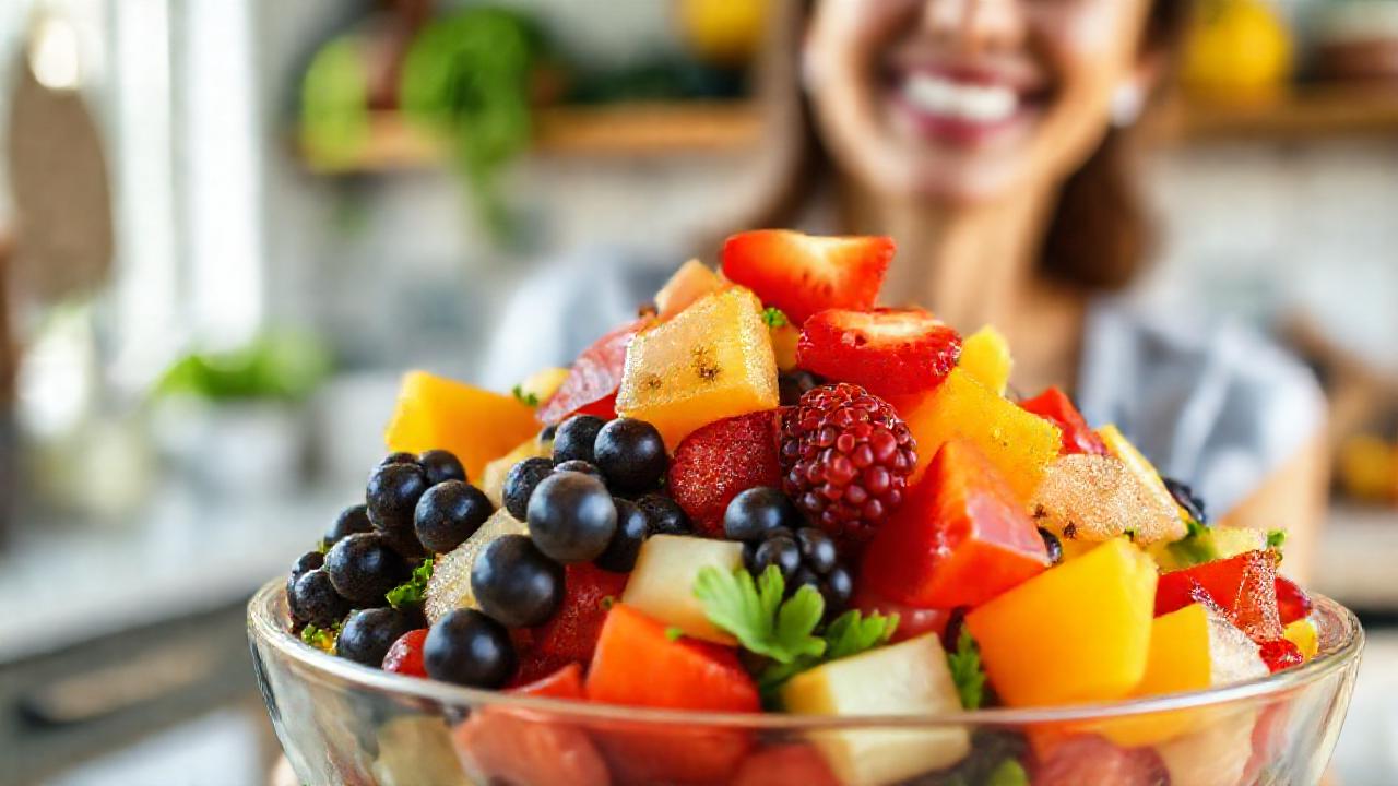 Ensalada de frutas vibrante y saludable