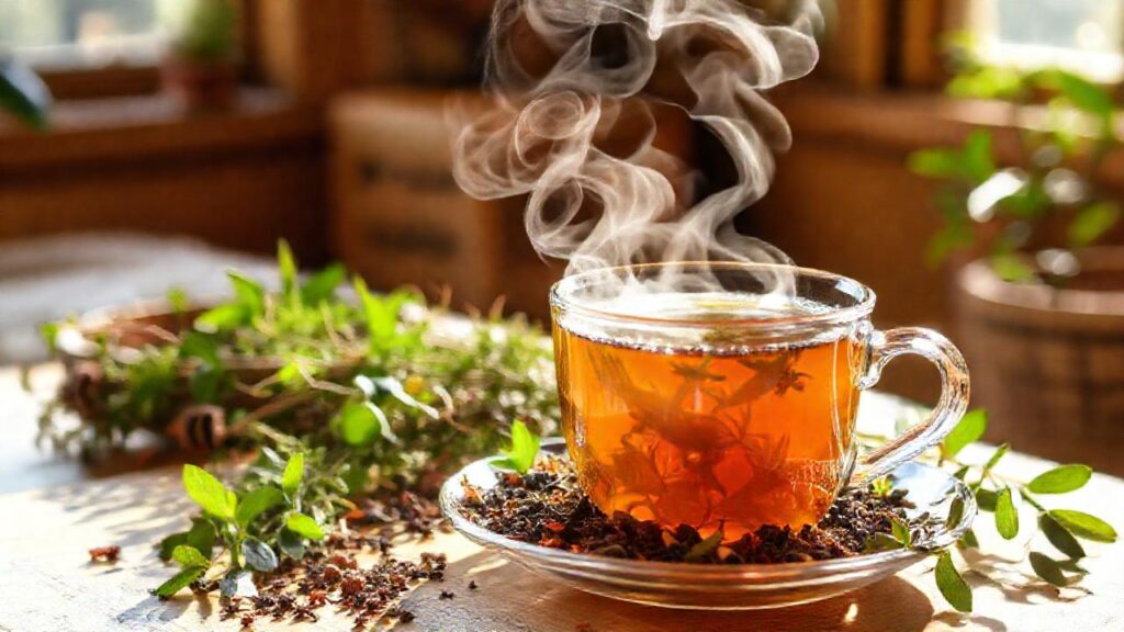 Té herbal relajante y lleno de vitalidad