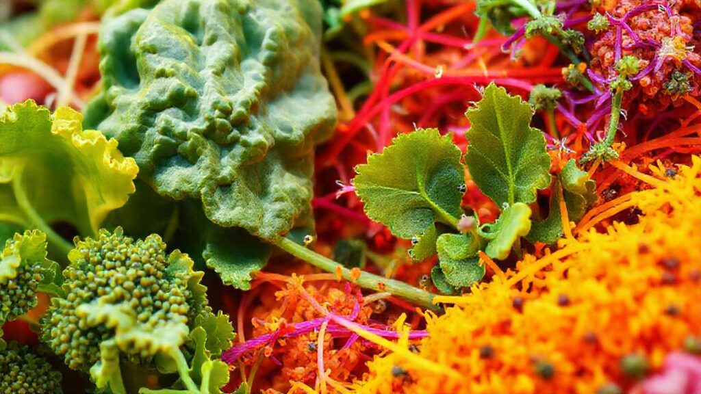 Vegetales vibrantes promueven un microbioma sano