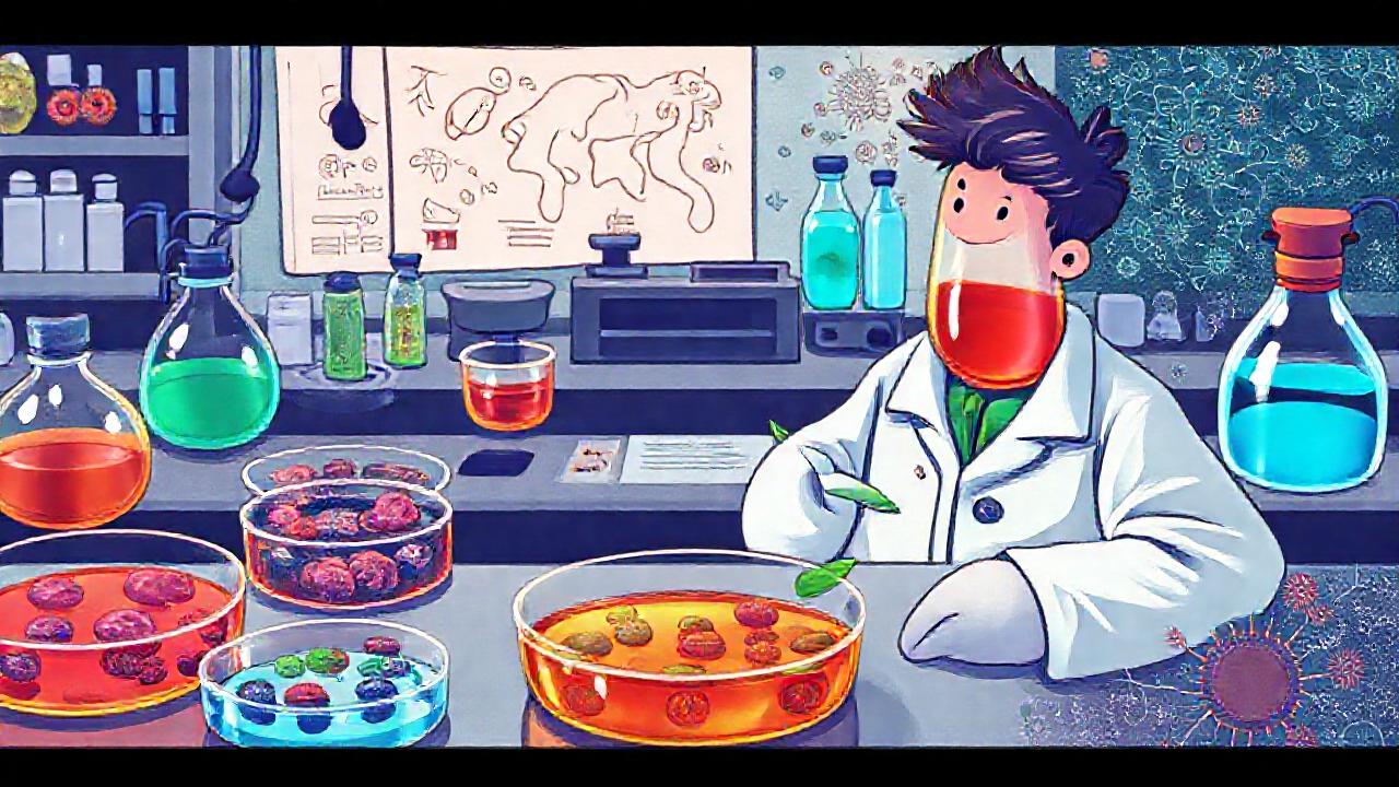 Estudio científico de células cancerosas y té