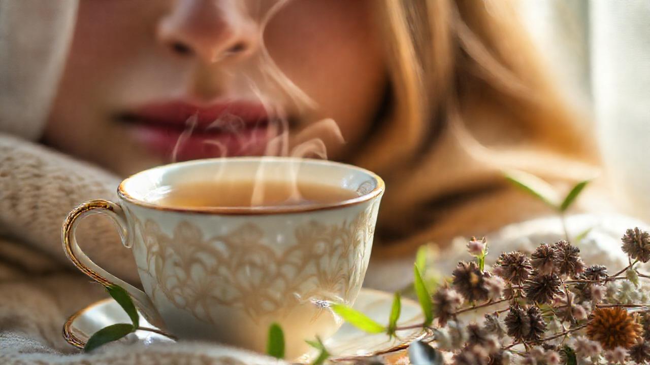 Una taza de té tranquila y serena