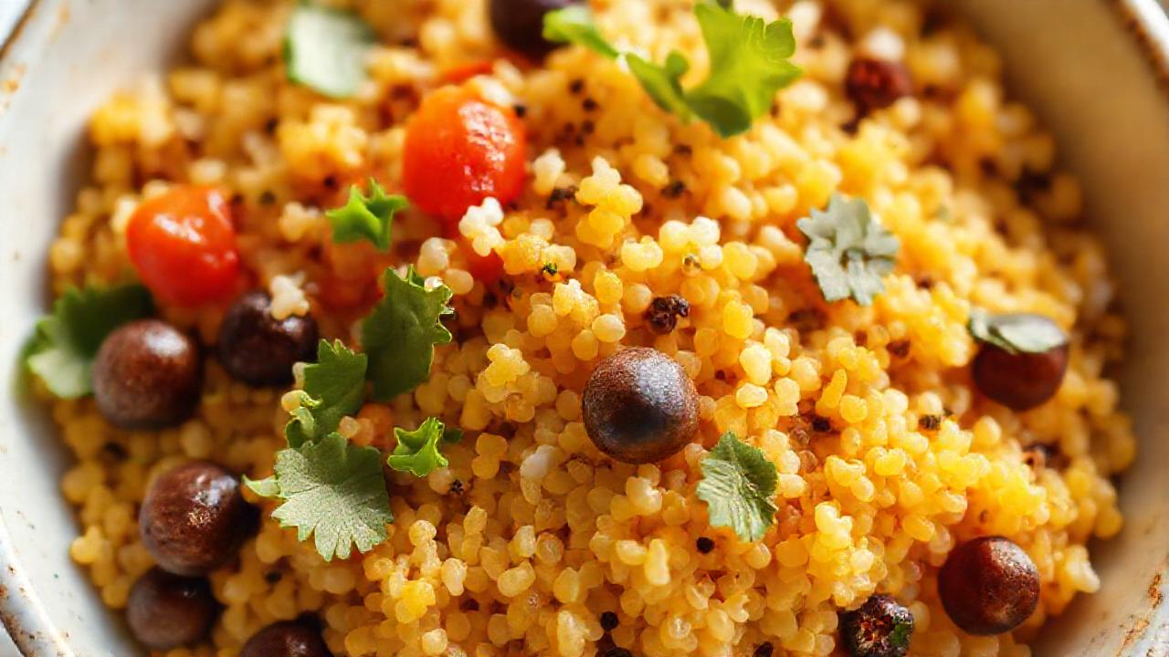Un tazón de quinoa saludable y apetitoso