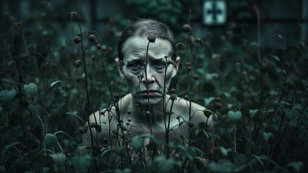 Un jardín decadente evoca preocupación y enfermedad