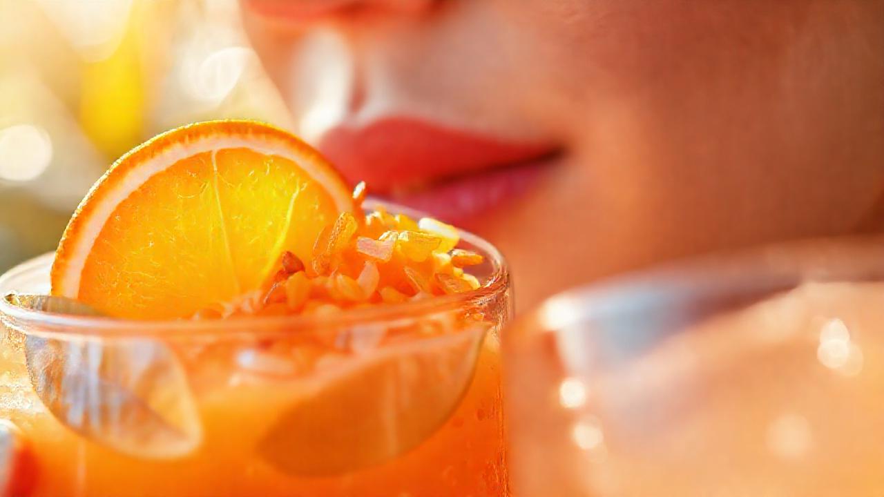 Semillas naranjas brillantes y belleza natural