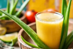 Jugo de aloe vera natural y saludable