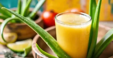 Jugo de aloe vera natural y saludable