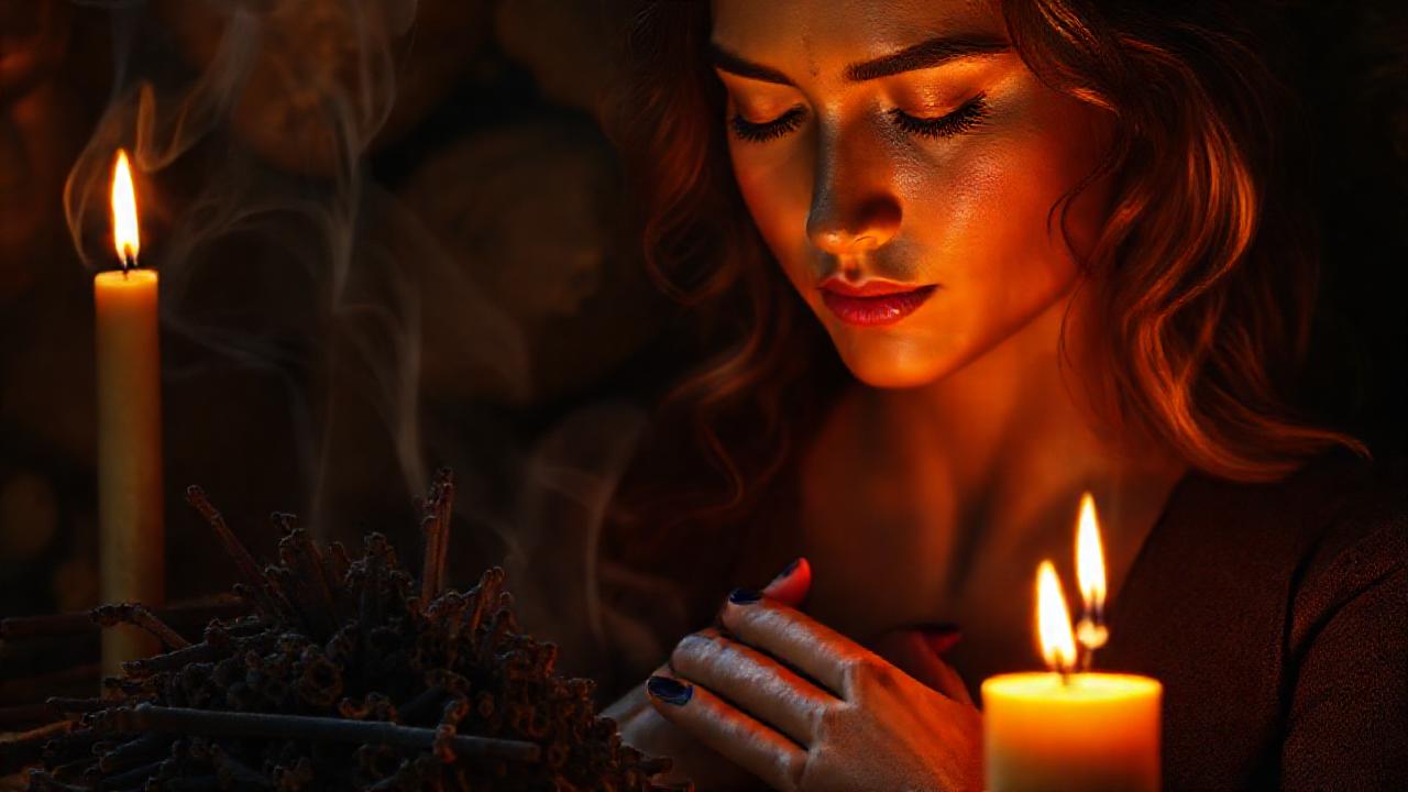 Un ambiente espiritual y cálido emerge