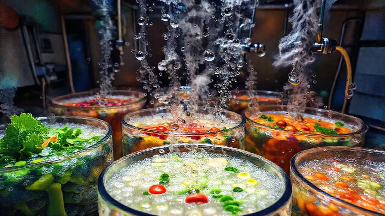 Fermentación líquida produce colores vibrantes y abstractos