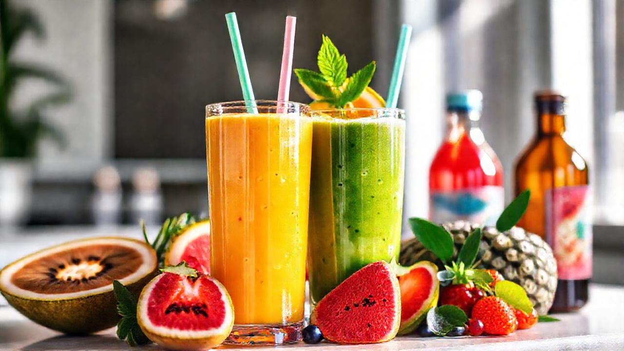 Batido tropical, energía saludable y vibrante