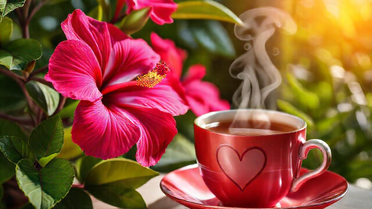 Hibisco vibrante y té relajante