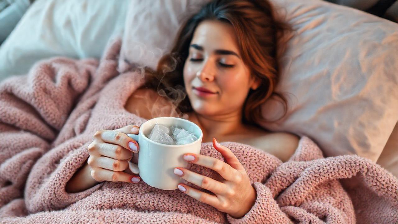 Mujer relajada disfruta calma y quietud