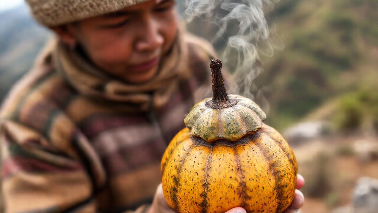 Paisaje sudamericano, mate caliente y detalle vivo