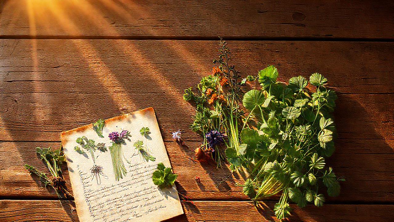 Ilustración botánica, bienestar y recetas antiguas