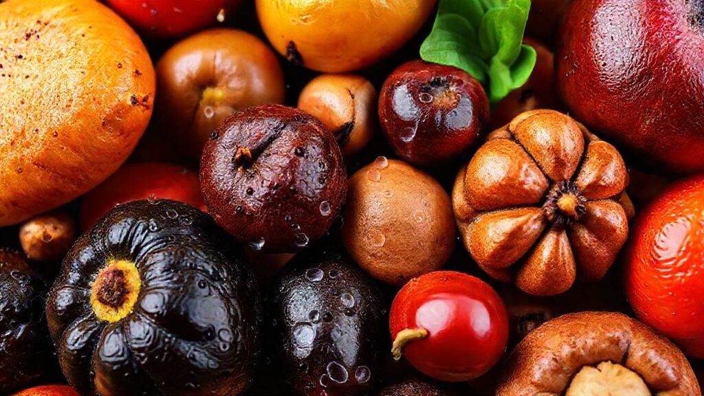 Frutas y verduras vibrantes