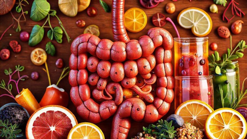 Un intestino sano crea bebidas vibrantes