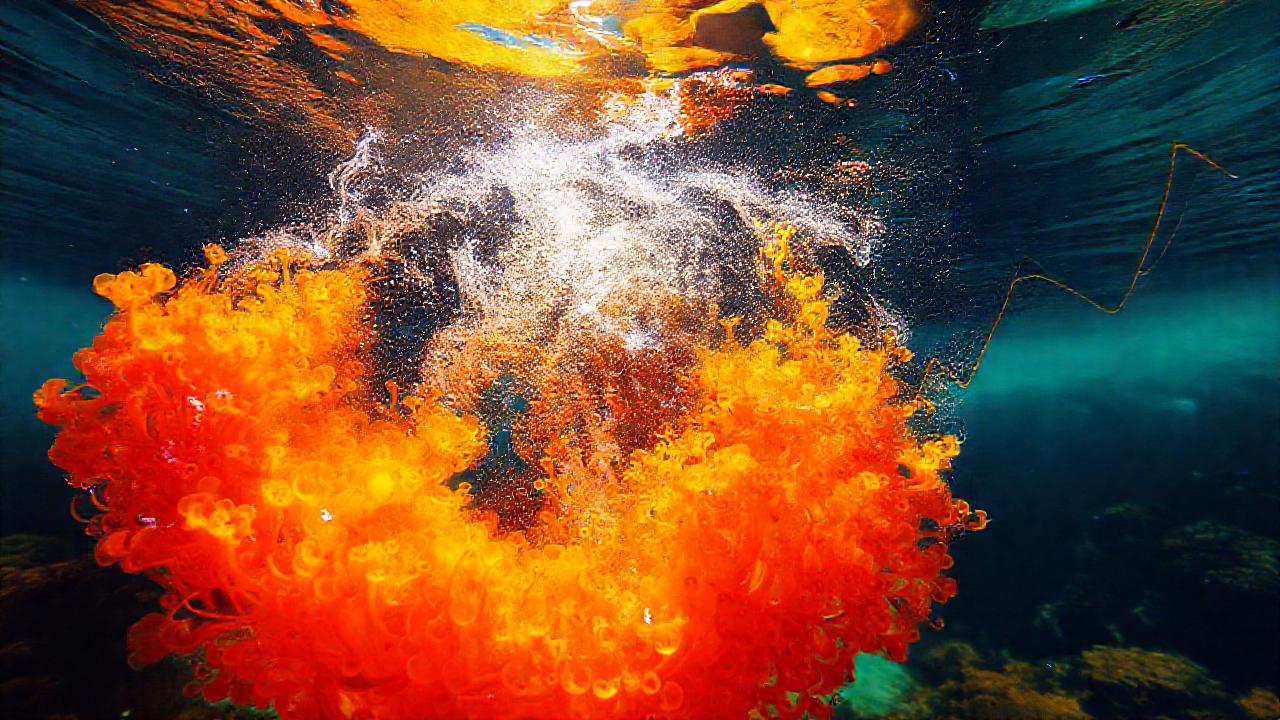 Un brote algal vibrante genera energía vital