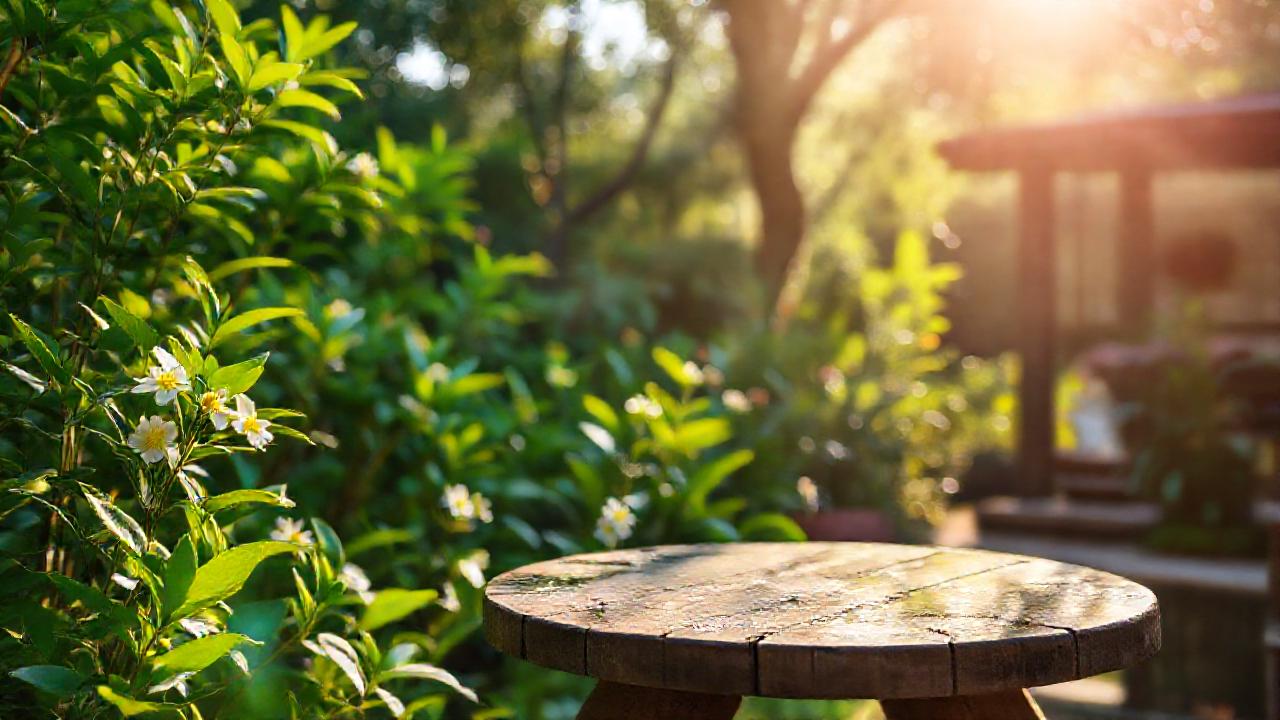 Jardín de té sereno y tranquilo