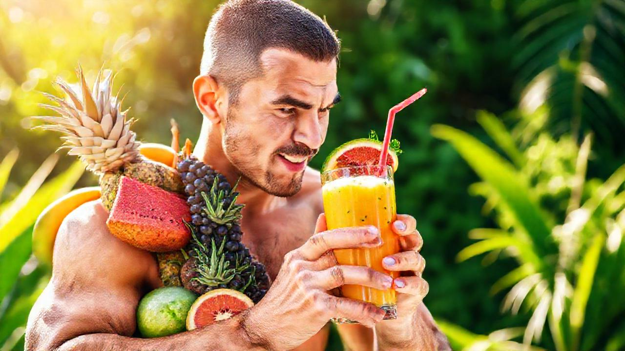 Un smoothie tropical refresca al deportista