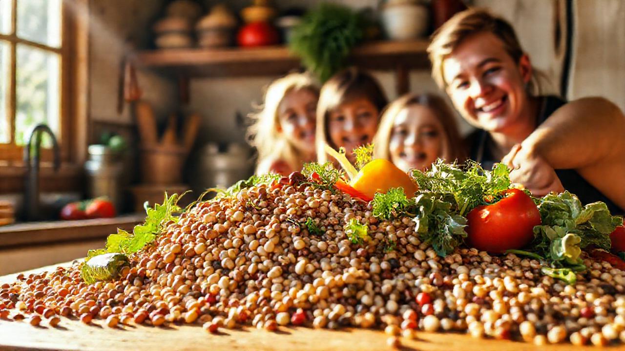 Una cocina rústica y feliz