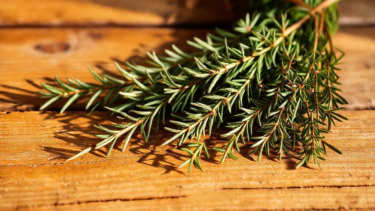 Hierbas naturales, luz cálida, belleza rústica