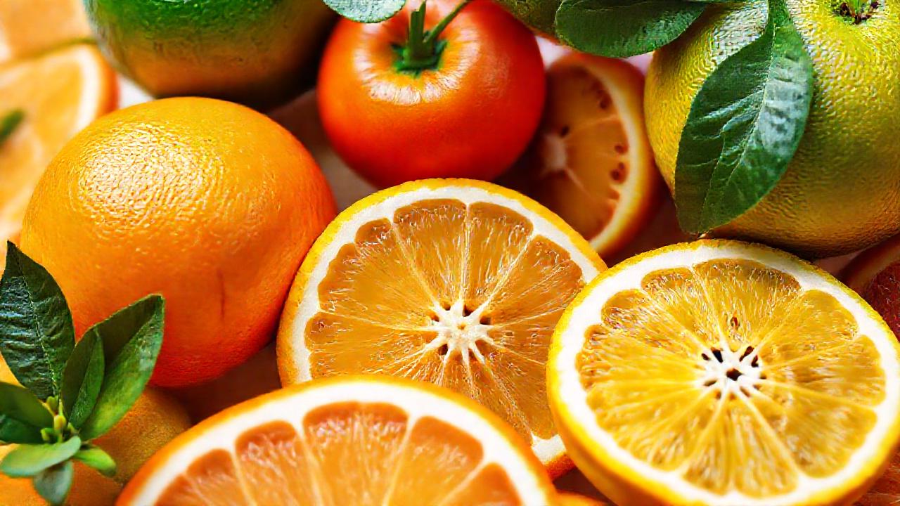 Frutas cítricas vibrantes promueven la salud